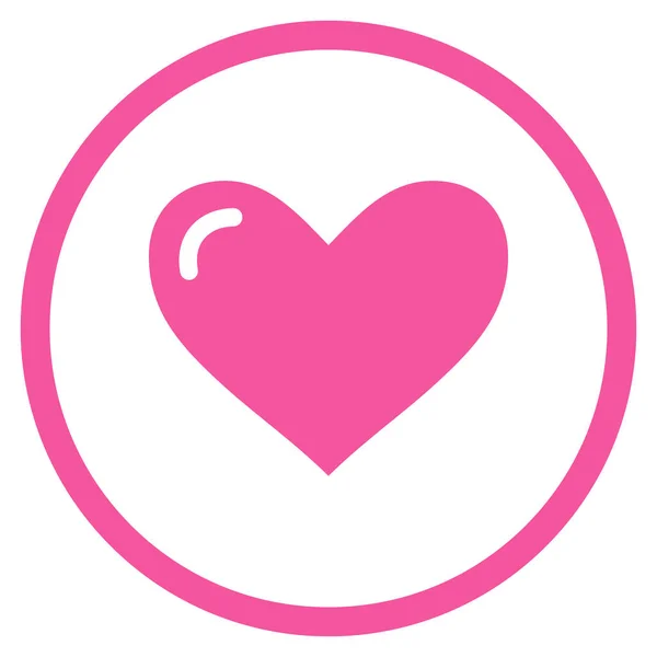 Love Heart Rounded Vector Icon — Stock Vector