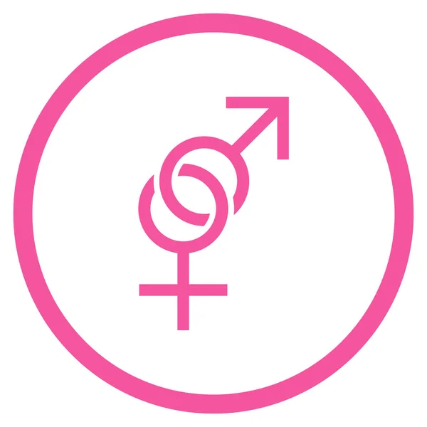 Sexsymbol abgerundetes Vektorsymbol — Stockvektor