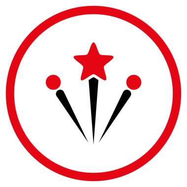 Selam havai fişek yuvarlak vektör simgesi