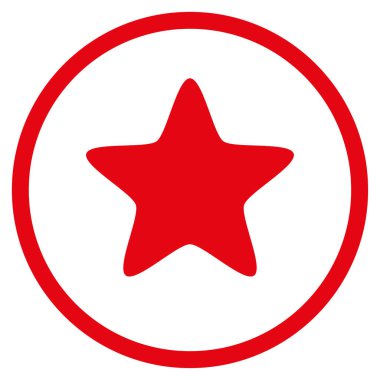 Yuvarlak vektör yıldız simgesi
