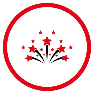 Yıldız havai fişek yuvarlak vektör simgesi