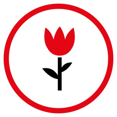 Lale yuvarlak vektör simgesi