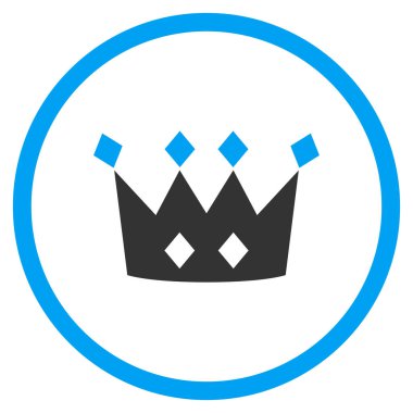 Taç yuvarlak vektör simgesi