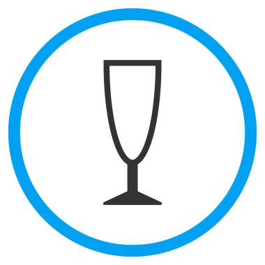 Vektör simgesi boş şarap kadehi yuvarlak