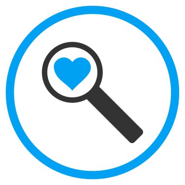 Aşk yuvarlak vektör simge bulmak