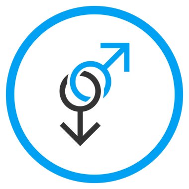 Eşcinsel aşk sembol simge vektör yuvarlak