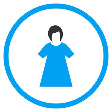 Bayan şekil yuvarlak vektör simgesi