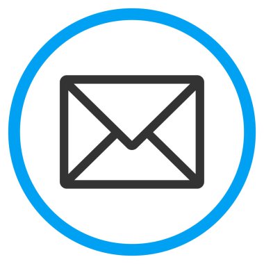 Mektup yuvarlak vektör simgesi