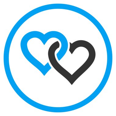 Vektör simge bağlantılı kupa yuvarlak