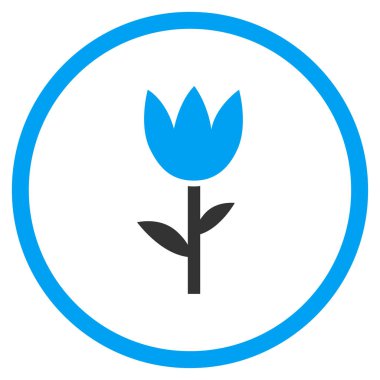 Lale yuvarlak vektör simgesi