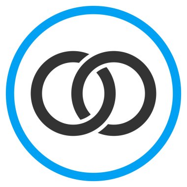 Alyans yuvarlak vektör simgesi