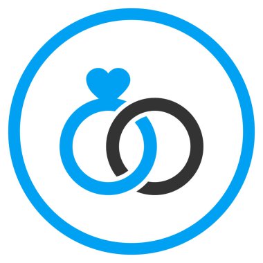 Alyans yuvarlak vektör simgesi