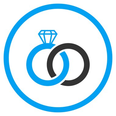 Alyans yuvarlak vektör simgesi