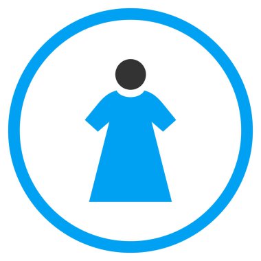 Kadın yuvarlak vektör simgesi