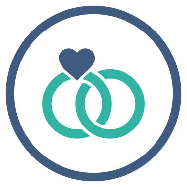 Alyans yuvarlak vektör simgesi