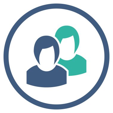 Kadınlar yuvarlak vektör simgesi