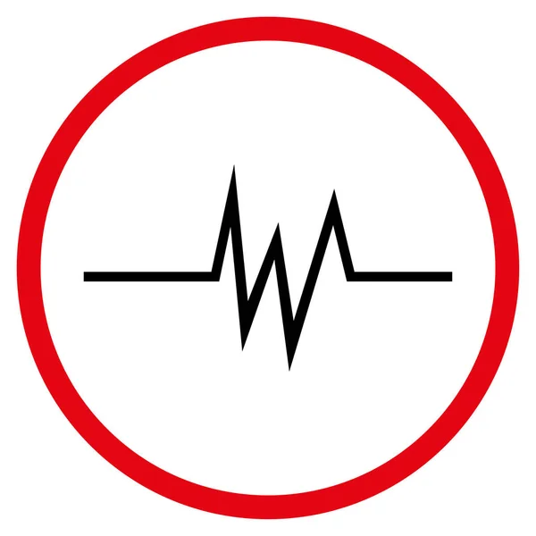 Ícone de vetor arredondado de sinal de pulso —  Vetores de Stock