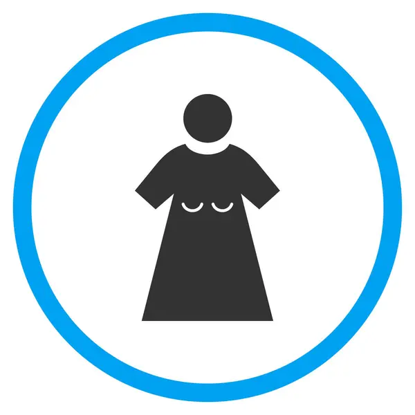 Femme Figure arrondie vecteur Icône — Image vectorielle