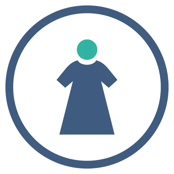Icône vectorielle ronde femme — Image vectorielle