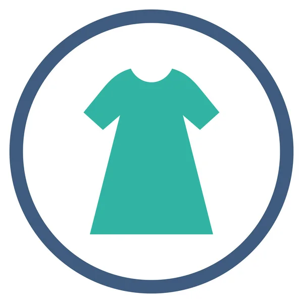 Mulher vestido arredondado vetor ícone — Vetor de Stock
