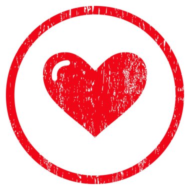Kalp yuvarlak grenli doku simgesi seviyorum