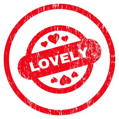 Güzel damga mühür grenli doku simgesini yuvarlak