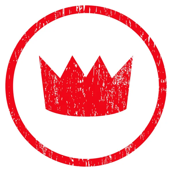 Crown rundade grynig konsistens ikonen — Stock vektor