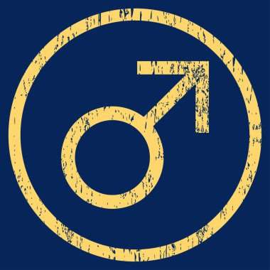 Mars erkek sembolü grenli doku simgesini yuvarlak