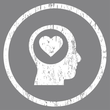 Kafa yuvarlak grenli doku simgesini düşünüyorum seviyorum