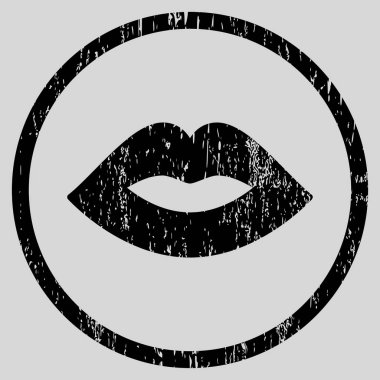 Dudaklar yuvarlak grenli doku simgesi