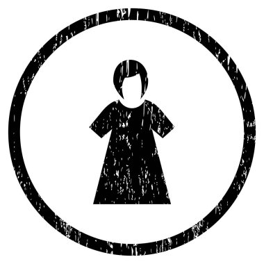 Bayan resim grenli doku simgesini yuvarlak