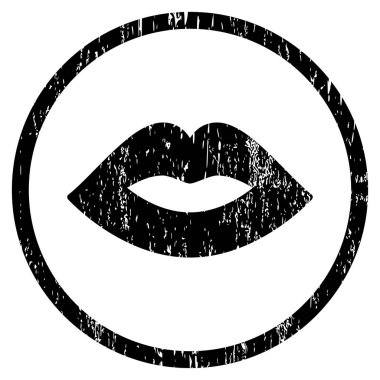 Dudaklar yuvarlak grenli doku simgesi