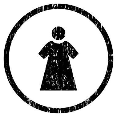 Kadın yuvarlak grenli doku simgesi