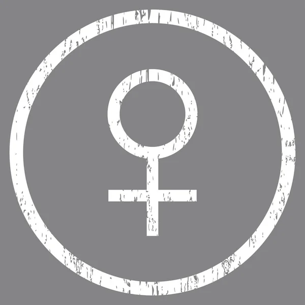 Символ Венеры женского пола с круглой зернистой текстурой — стоковый вектор