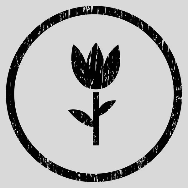 Tulpe rundes körniges Textur-Symbol — Stockvektor