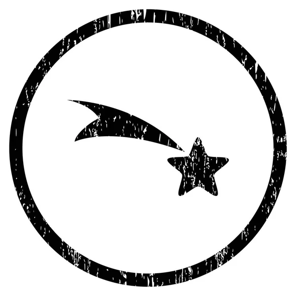Estrella descendente redondeada textura granulosa icono — Vector de stock