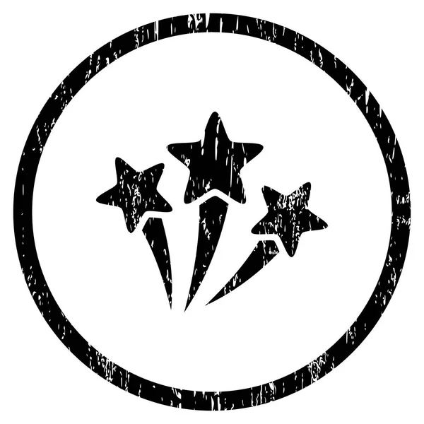 Hvězda Fireworks zaoblené zrnitá struktura ikony — Stockový vektor