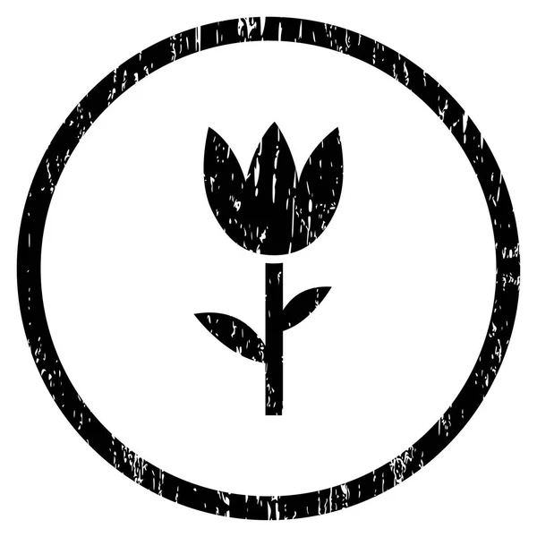 Tulpe rundes körniges Textur-Symbol — Stockvektor