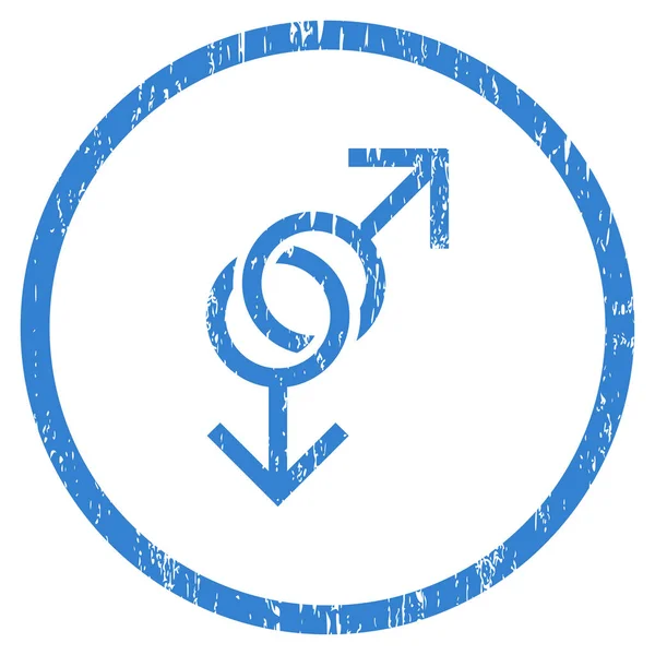 Gay amor símbolo redondeado granulado textura icono — Vector de stock