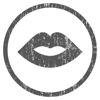 Dudaklar yuvarlak grenli doku simgesi