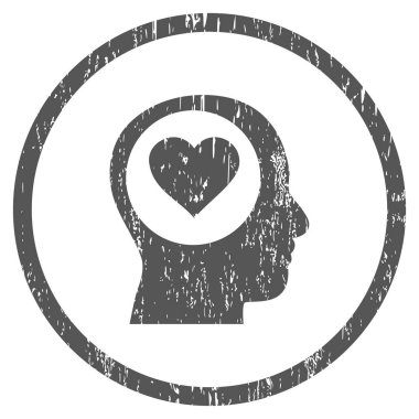 Kafa yuvarlak grenli doku simgesini düşünüyorum seviyorum