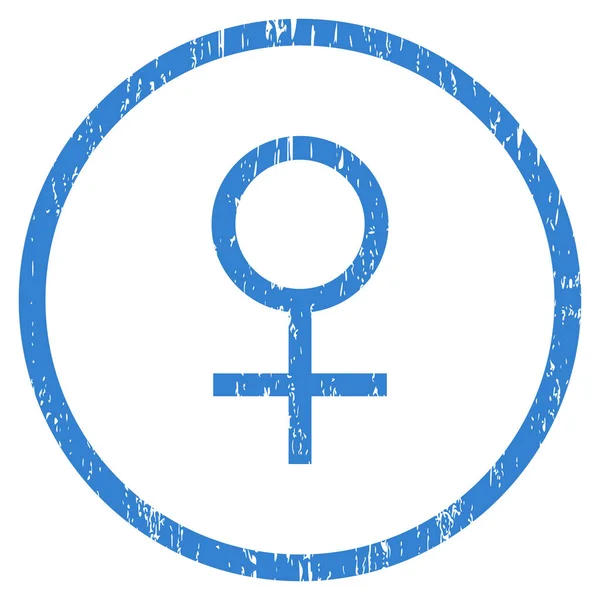 Venus Female Symbol Rounded Grainy Texture Icon — Stock Vector