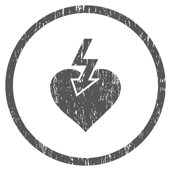 Απεργία σοκ καρδιά στρογγυλεμένες κοκκώδη υφή εικονίδιο — Διανυσματικό Αρχείο