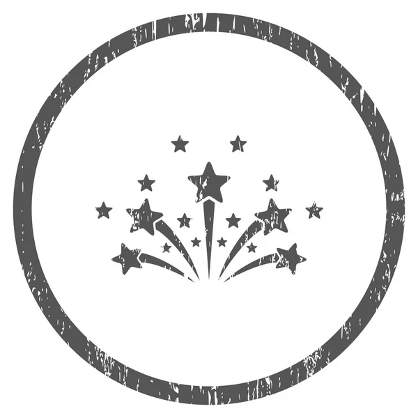 Ícone de textura de grão arredondado de fogos de artifício estrela — Vetor de Stock