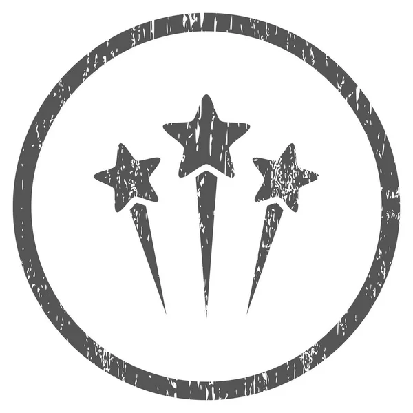 Estrella Salute redondeado textura granulosa icono — Vector de stock