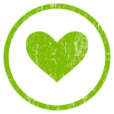 Kalp yuvarlak grenli doku simgesi seviyorum