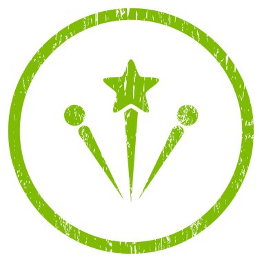 Selam Fireworks grenli doku simgesini yuvarlak