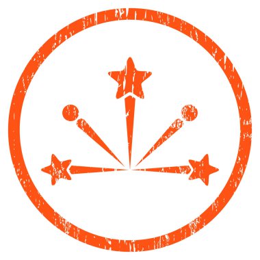 Grenli doku simgesini Fireworks Bang yuvarlak