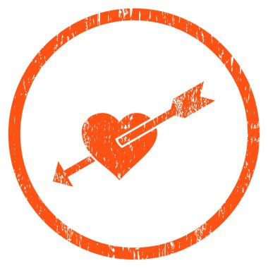 Kalp ok grenli doku simgesini yuvarlak