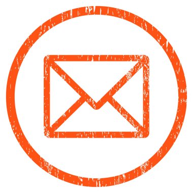 Mektup yuvarlak grenli doku simgesi